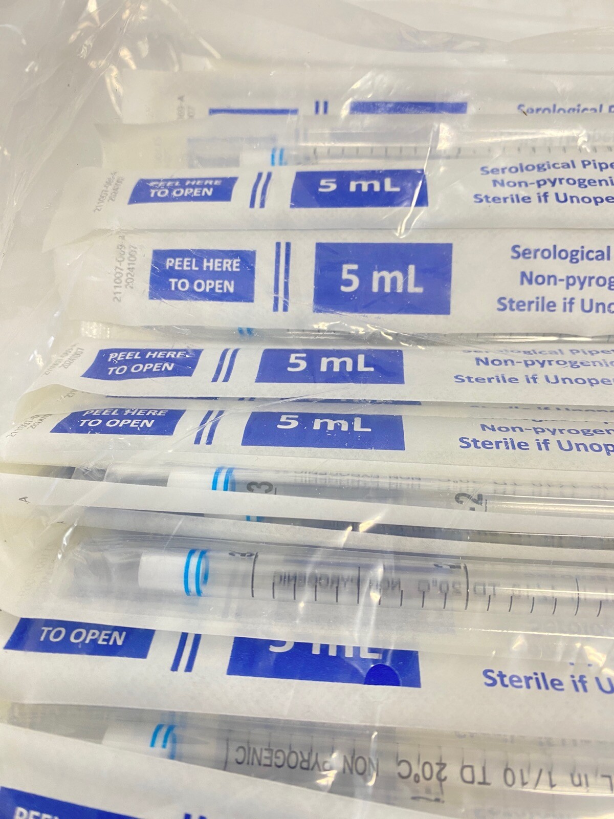 (200/Cs) CELLTREAT 5mL PS Graduated Serological Pipettes Individual Wrap 229205B