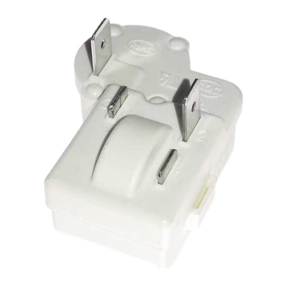 2Pin Refrigerator Compressor PTC Starter Relay Over 1.77×1.26×1.07inch, White