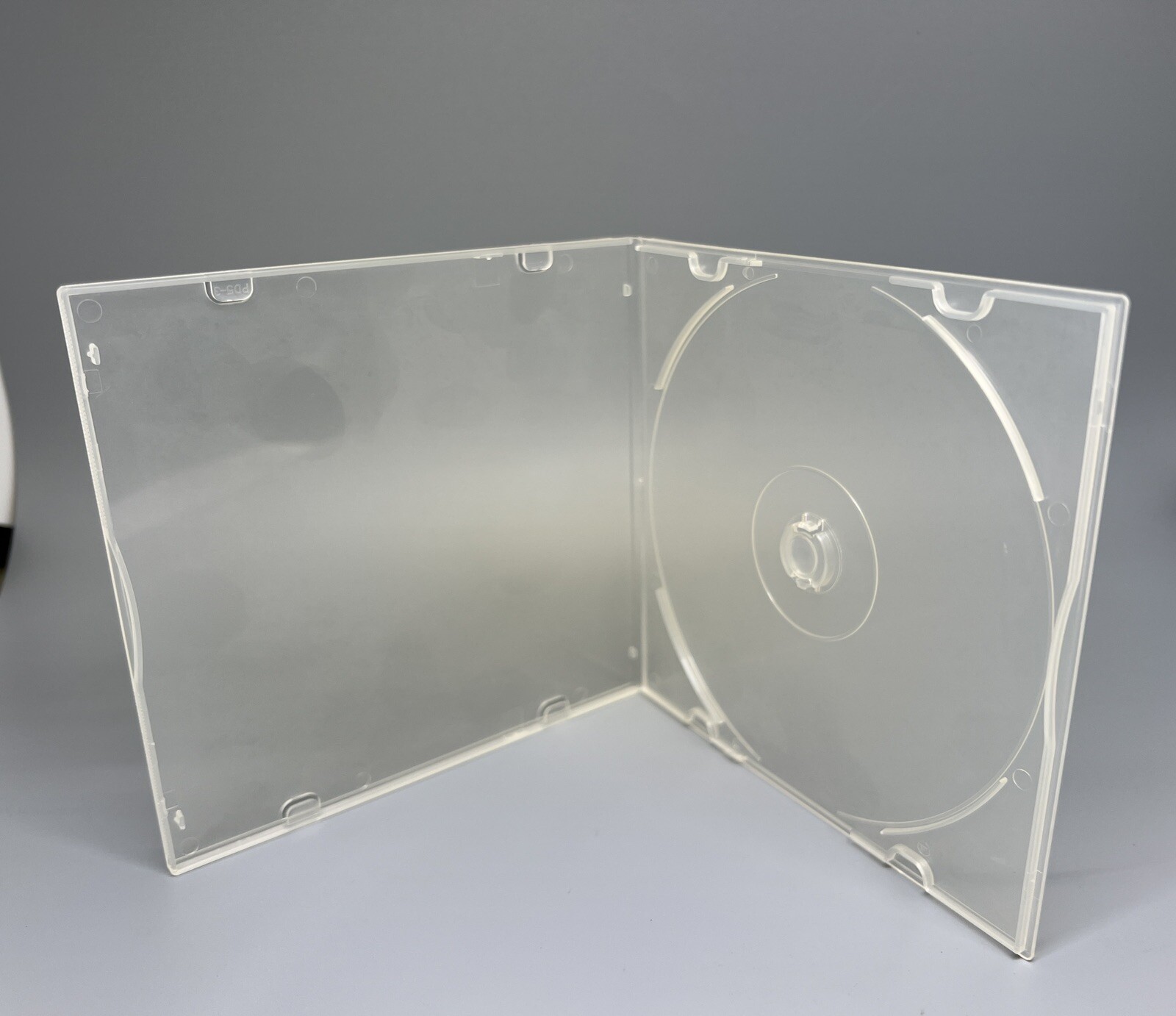 100 NEW 5.2MM SLIM SINGLE POLY CD CASE, 4 TABS, NO SLEEVE, 5 COLORS, PP-MS-SD5