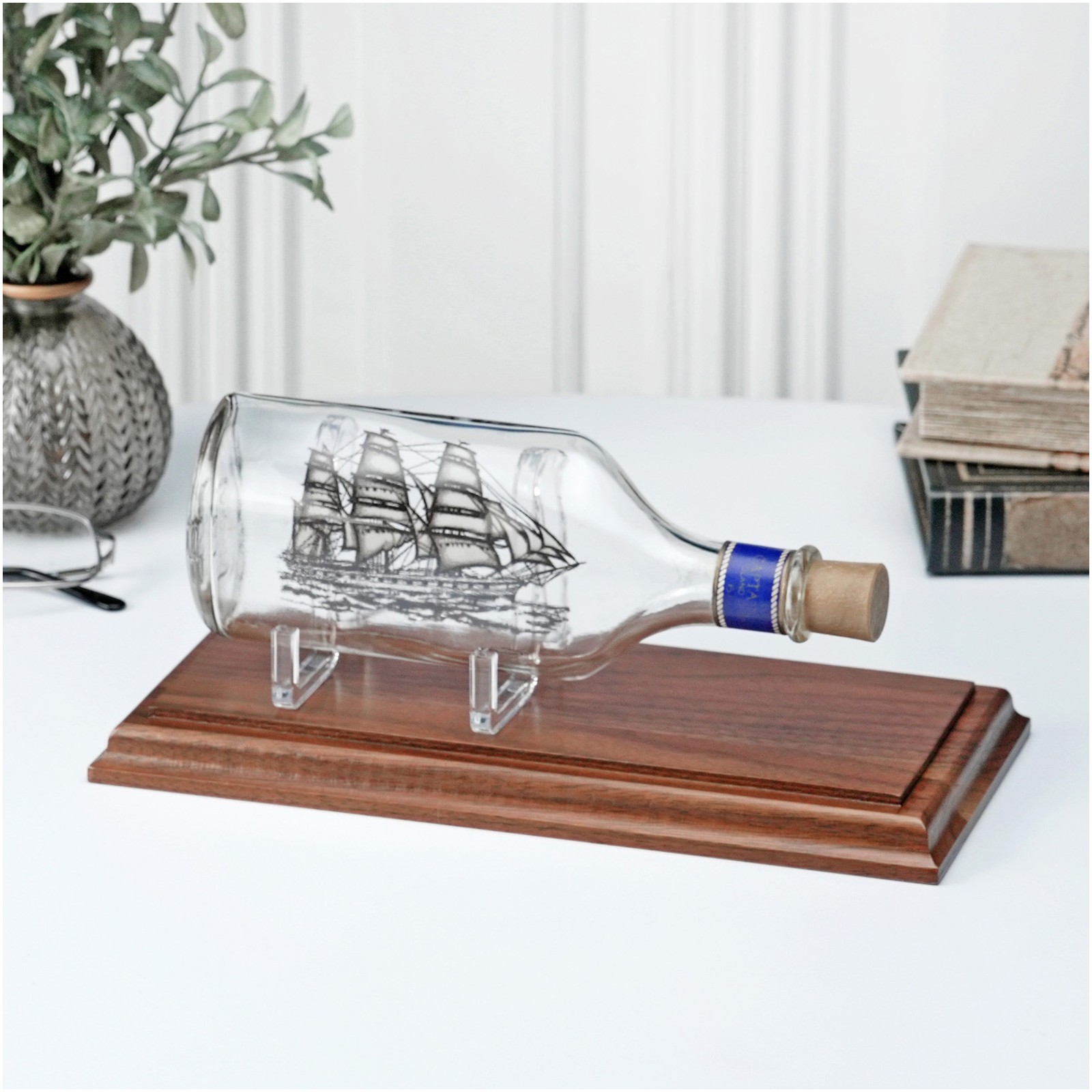 Plymor Solid Walnut Rectangular Wood Display Base, 9.75″ W x 4.5″ D x 0.75″ H
