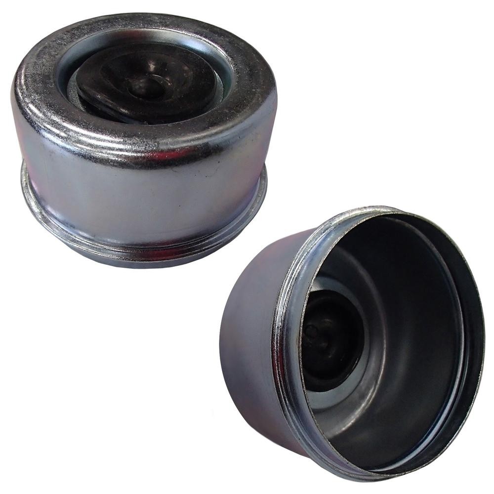 2 Trailer Axle Hub EZ Lube 2.72″ Dust Cover Grease Cap & Rubber Plug for Dexter