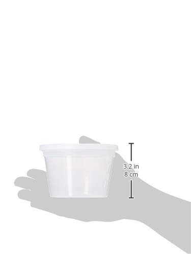 Stack Man Deli Containers with Lids [48 Sets – 16 16 oz. – [48-Pack], Clear