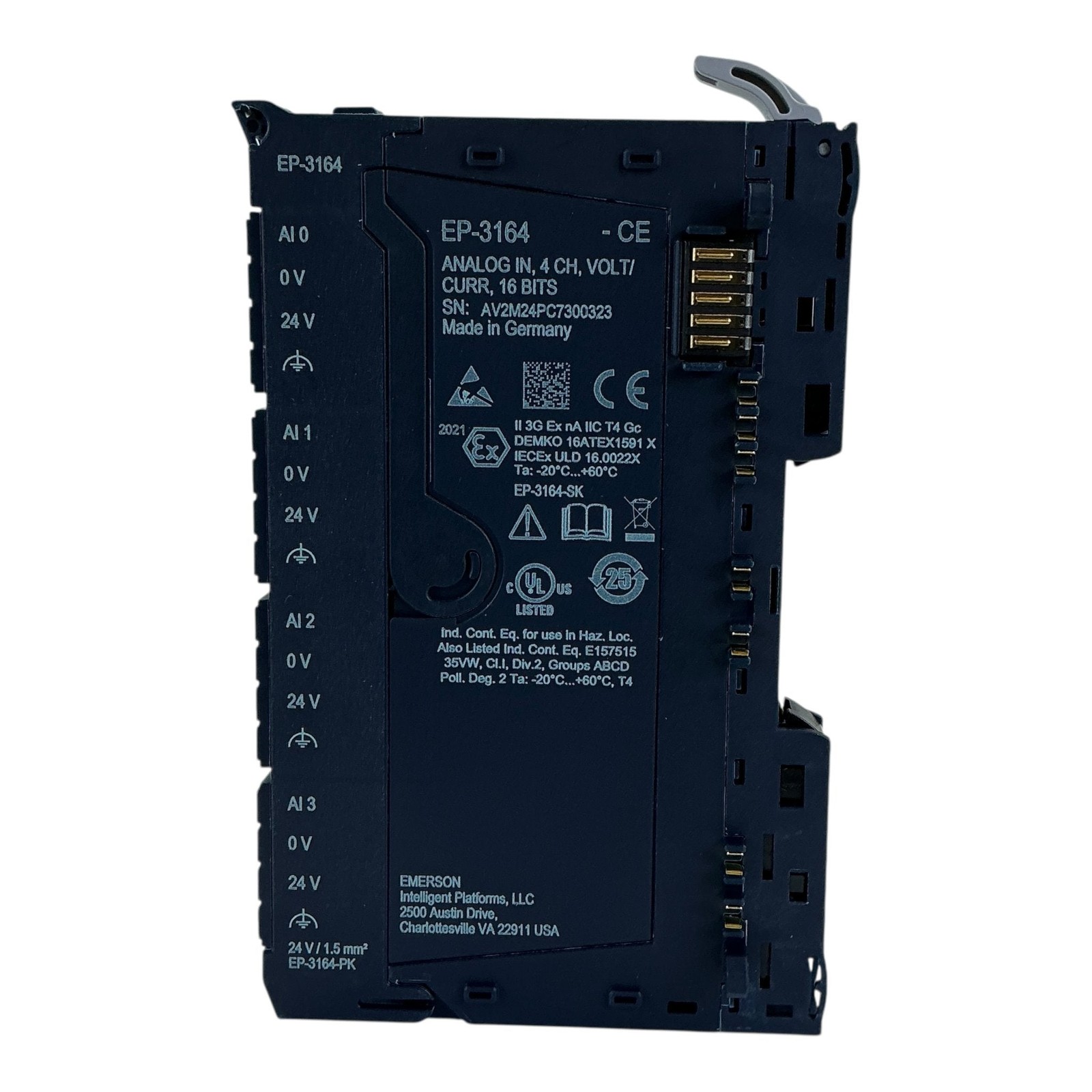 GE Emerson PacSystems RSTi-EP EP-3164 Analog Input Module