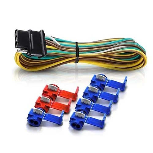 Hardwire Kit for LED Tailgate Light Bar (4.9ft 4 Pin Harness + 7 Wiring Connecto