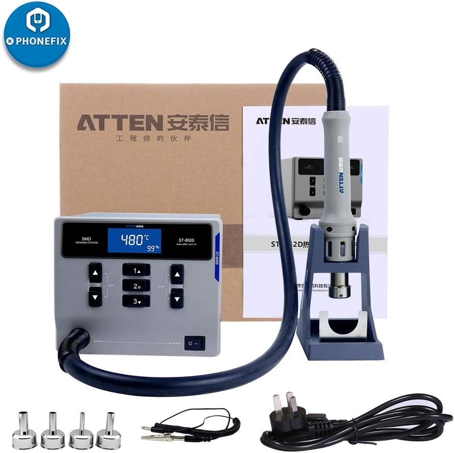 ATTEN ST-862D Hot Air Gun Soldering Station Digital Display 1000W Rework Station