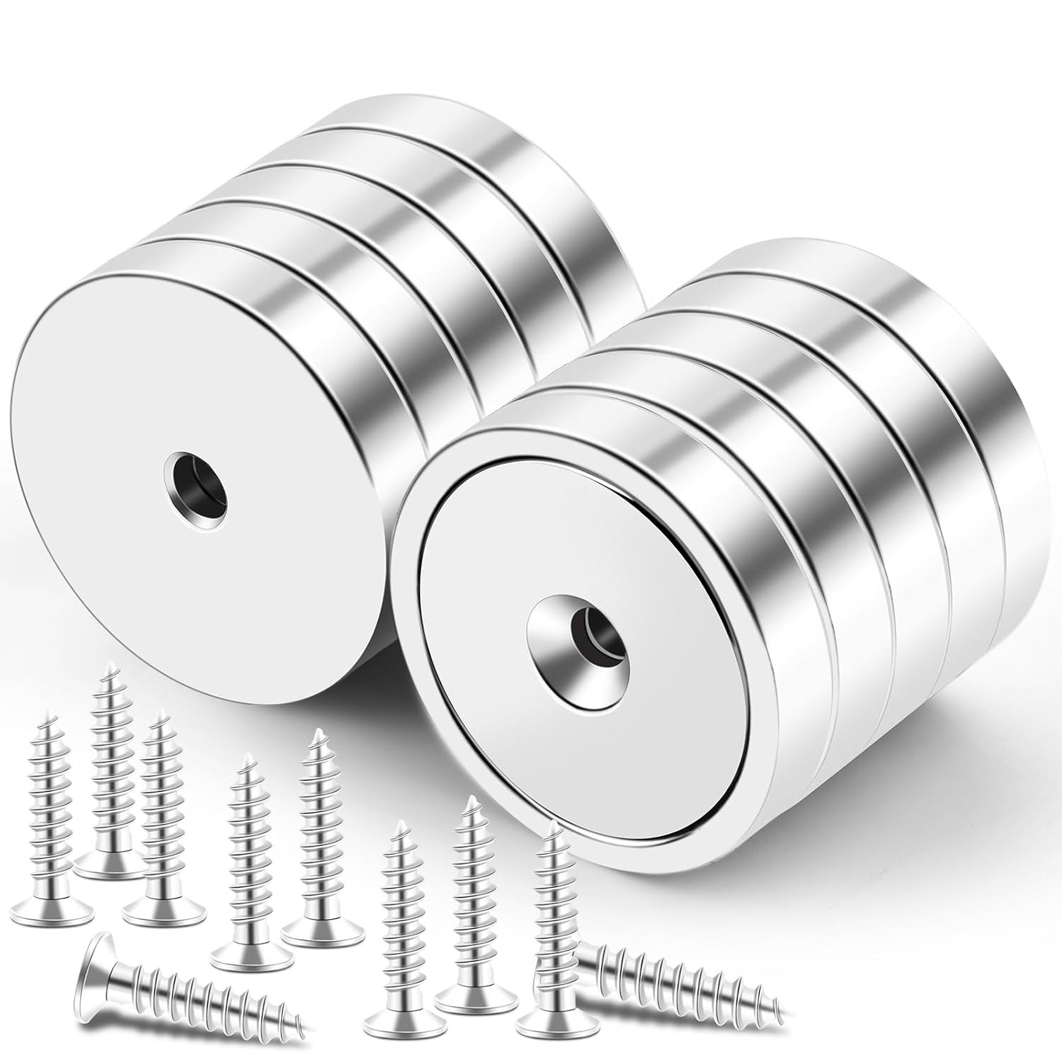 LOVIMAG Strong Magnets,150lb+ Waterproof Super 150lbx10p, Silver