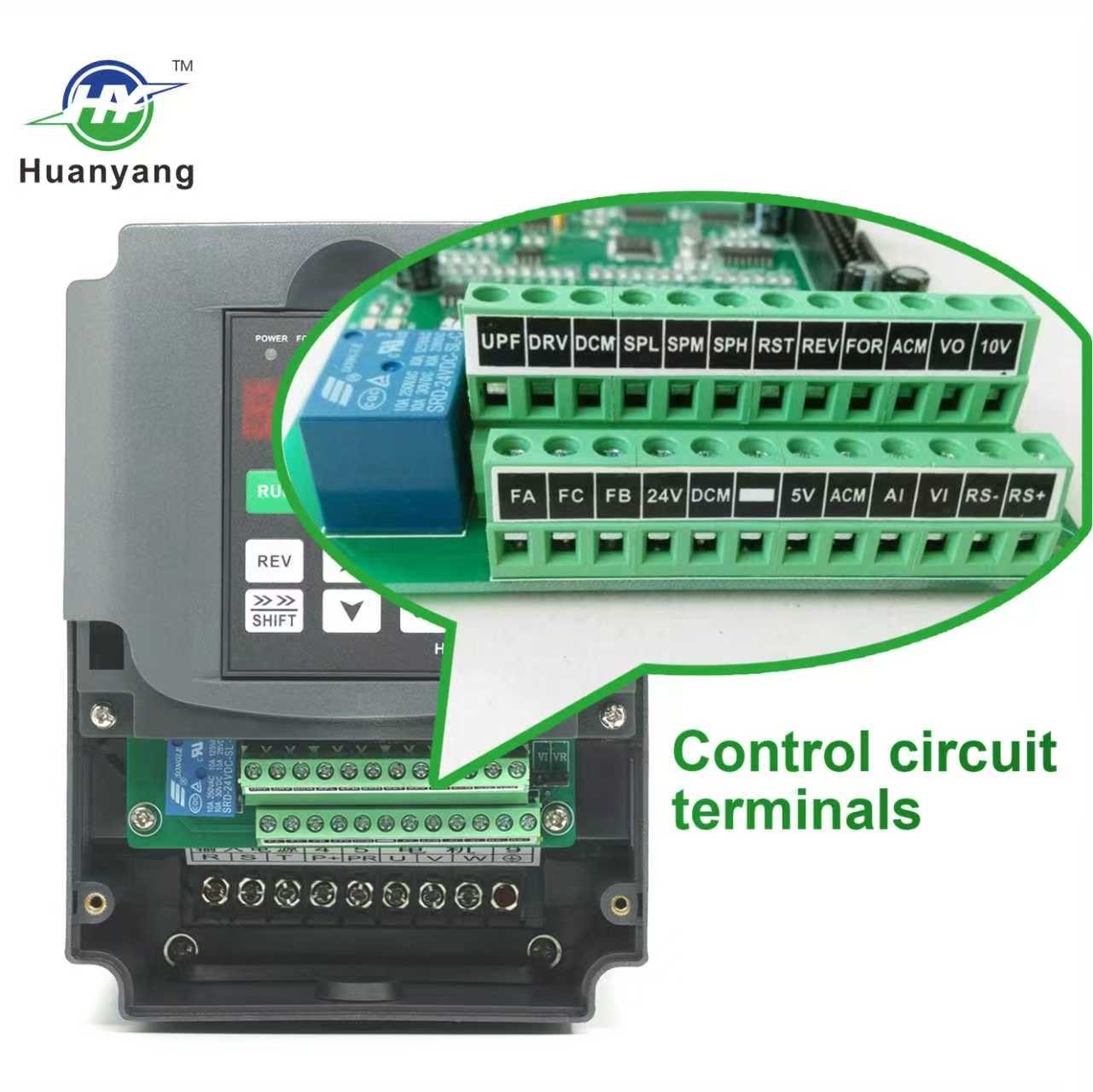 Huanyang VFD 220V 4.0kw 5HP Variable Frequency Drive Inverter Convert for Motor