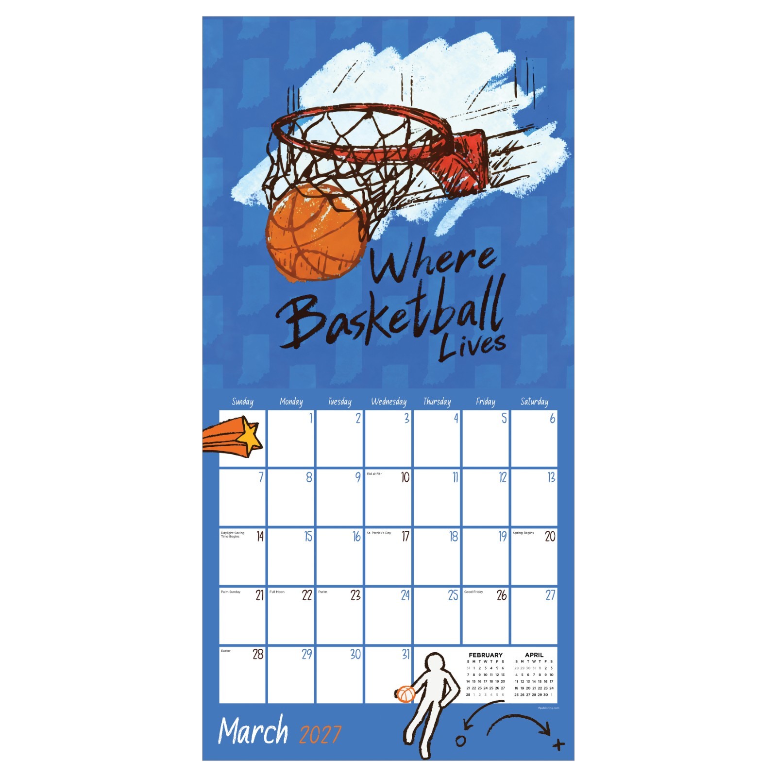 2027 Home: Indiana Wall Calendar