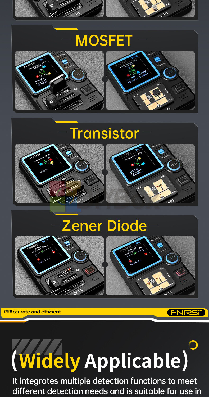 FNIRSI LCR-P1 Transistor Tester Diode TriodeMOSFET NPN PNP SMD LCR ESR Meter
