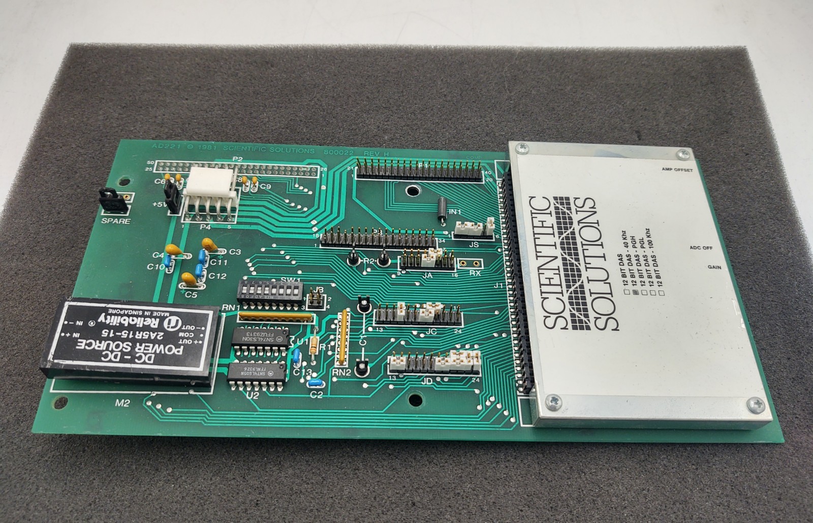 Scientific Solutions AD221 12-Bit DAS Data Acquisition Board Vintage ISA Card
