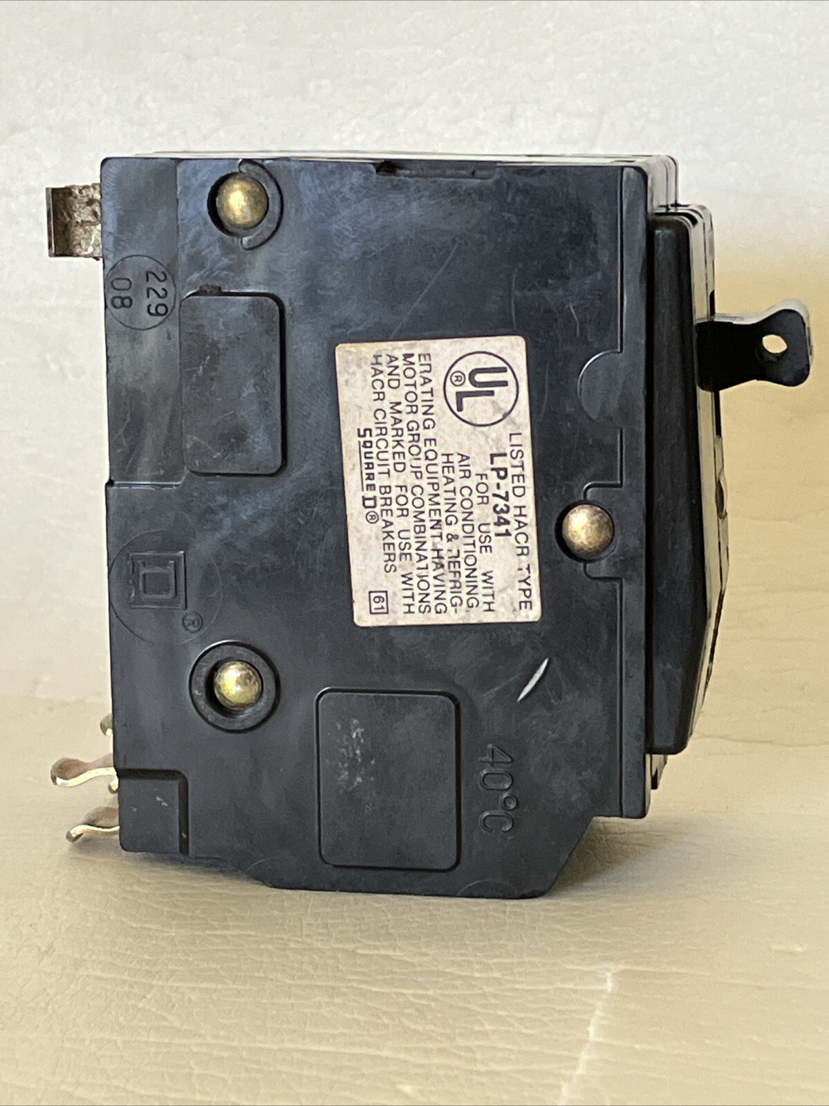 Square D Circuit Breaker QO 60A 2 pole Black Face QO260 Trip Flag Window