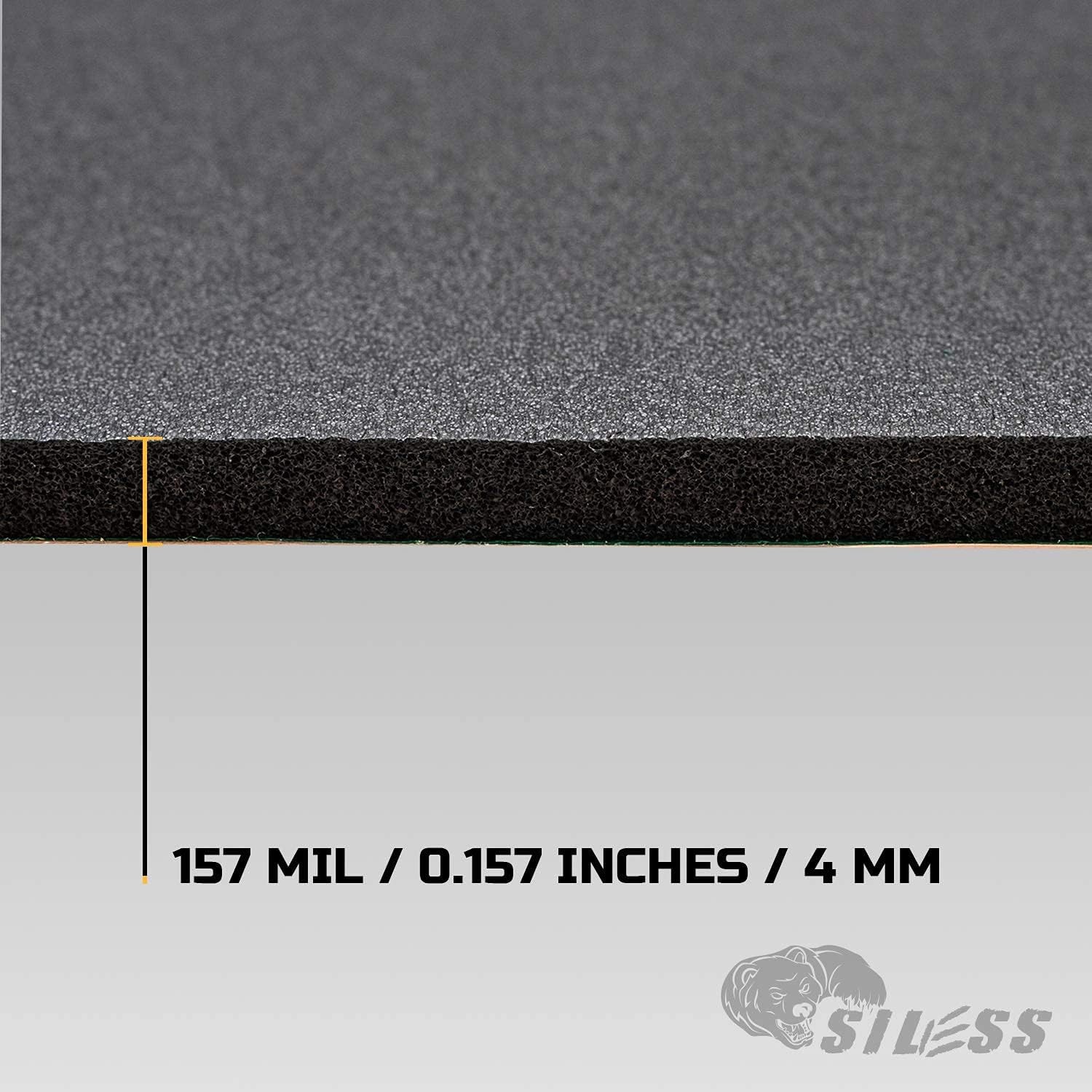 157mil (4mm) 36 Sqft Car Sound Deadening Mat with PE Foam Heat Shield Insulation