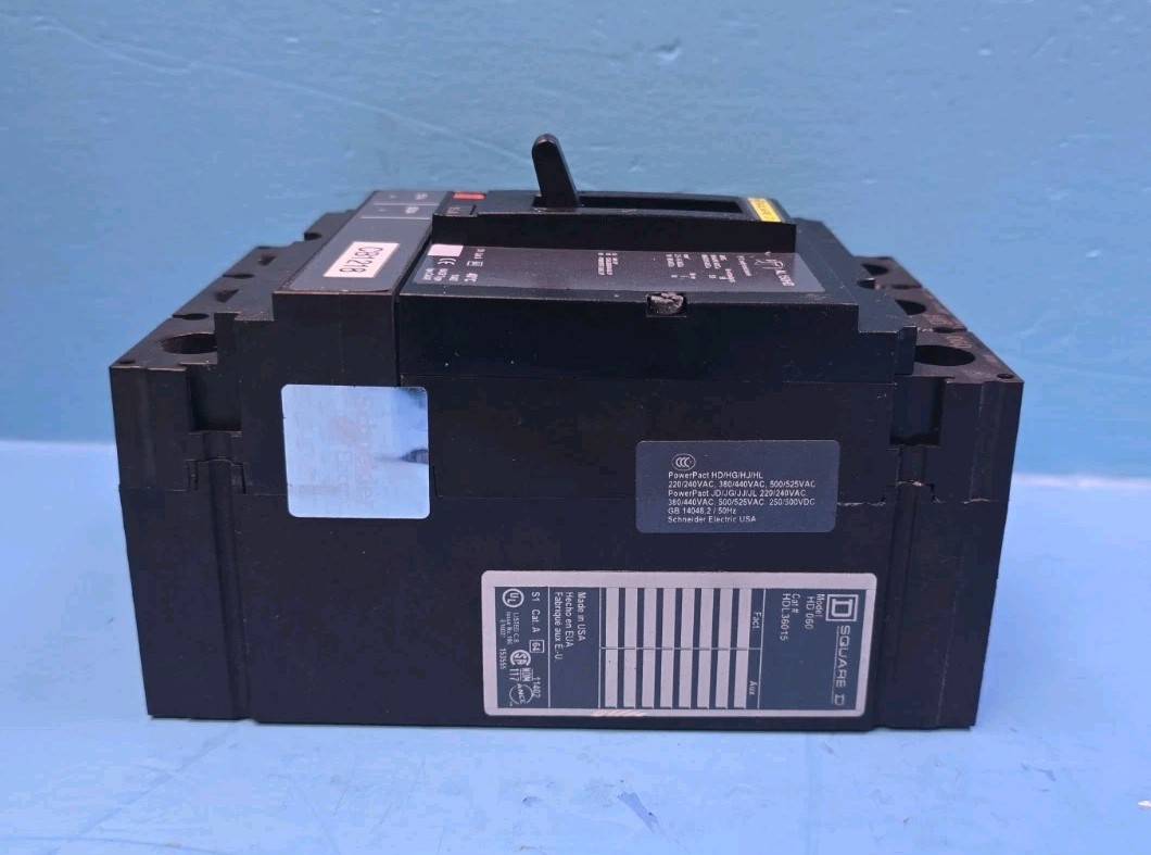Square D HDL36015 15A 600V 3Pole Circuit Breaker
