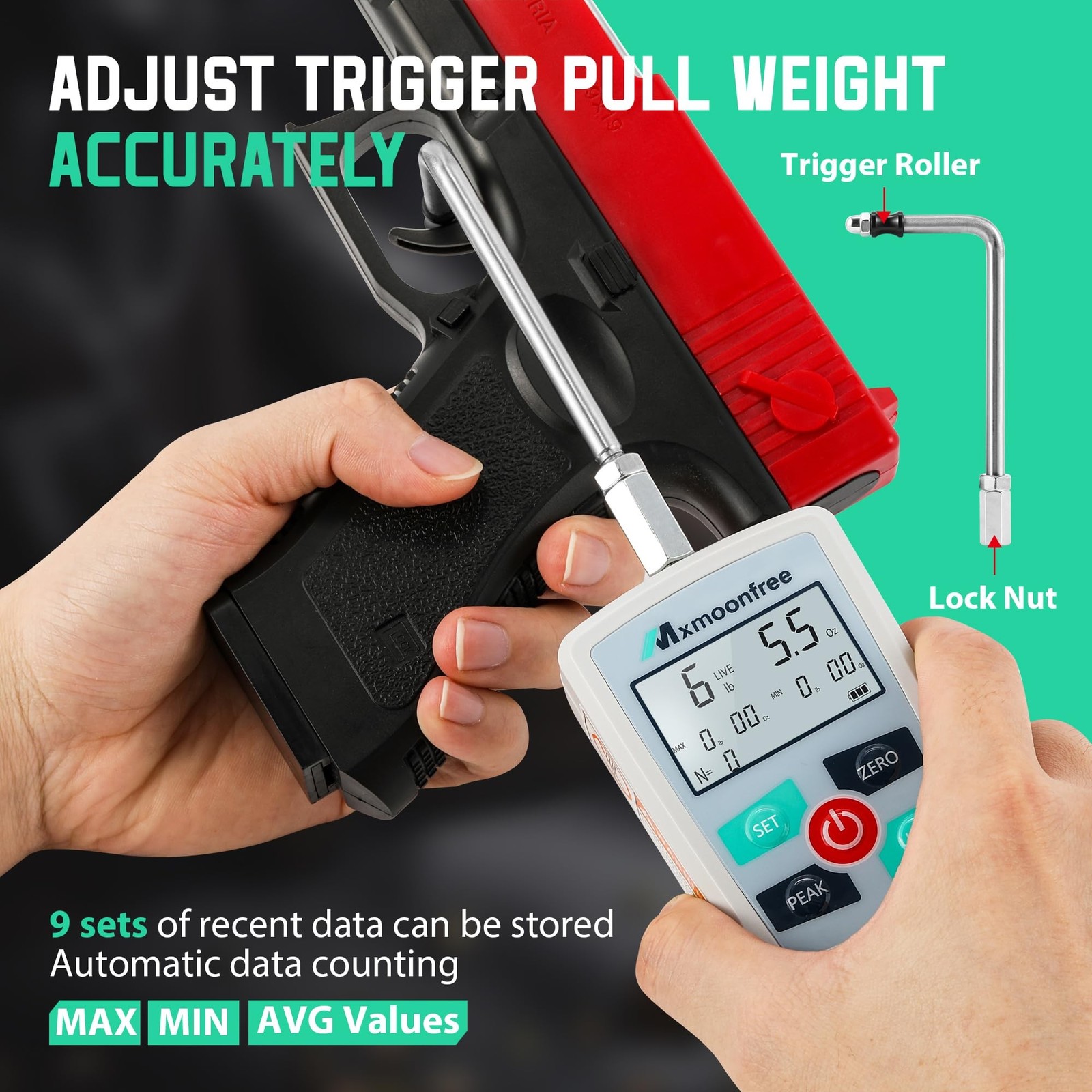 12LB Trigger Pull Gauge Digital Force Gauge Push Pull Meter Scale with Units …