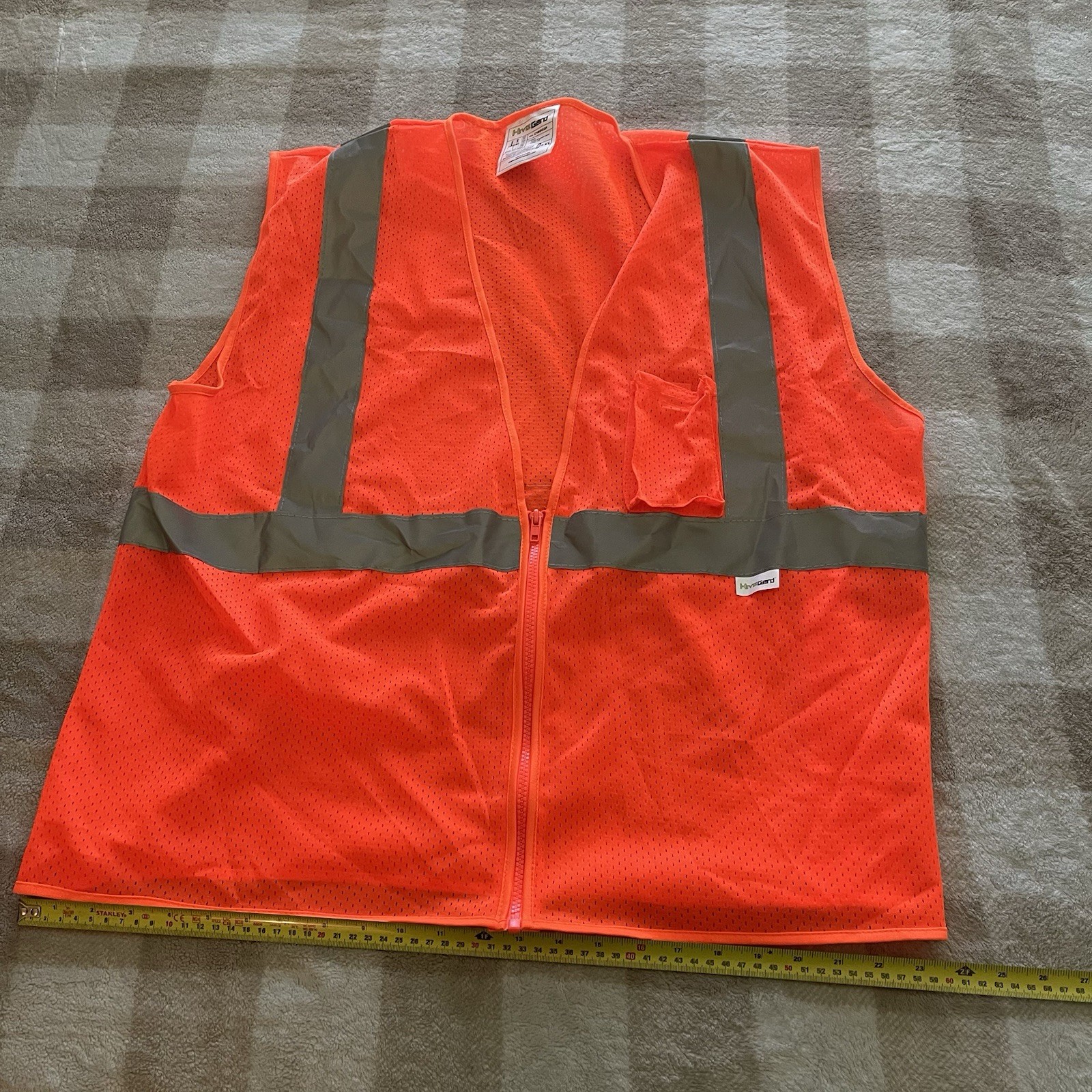 Honeywell Hi-Visibility Orange/Gray Reflective Safety Vest Zip Front