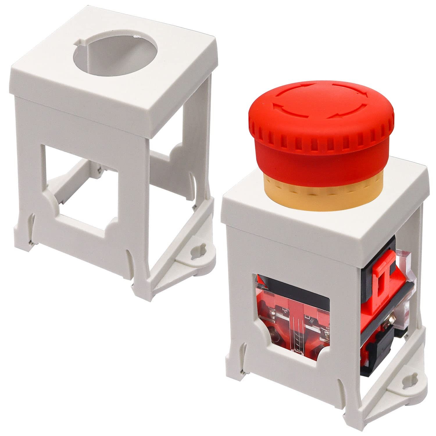 DIN Rail Mount Bracket 2PCS Push Button Holder