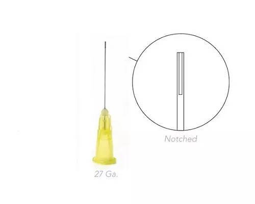 Pac-Dent 239 Endo Irrigation Tips Half-Cut 27 Gauge Yellow 100/Pk