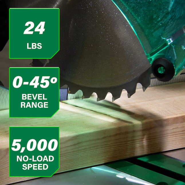 Metabo HPT 10″ 15-Amp Single Bevel Compound Corded Miter Saw C10FCG2 – NEW