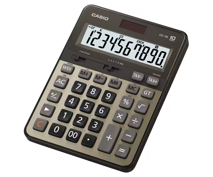 Casio DS-1B-GD Heavy-Duty Desktop Calculator – Gold Edition