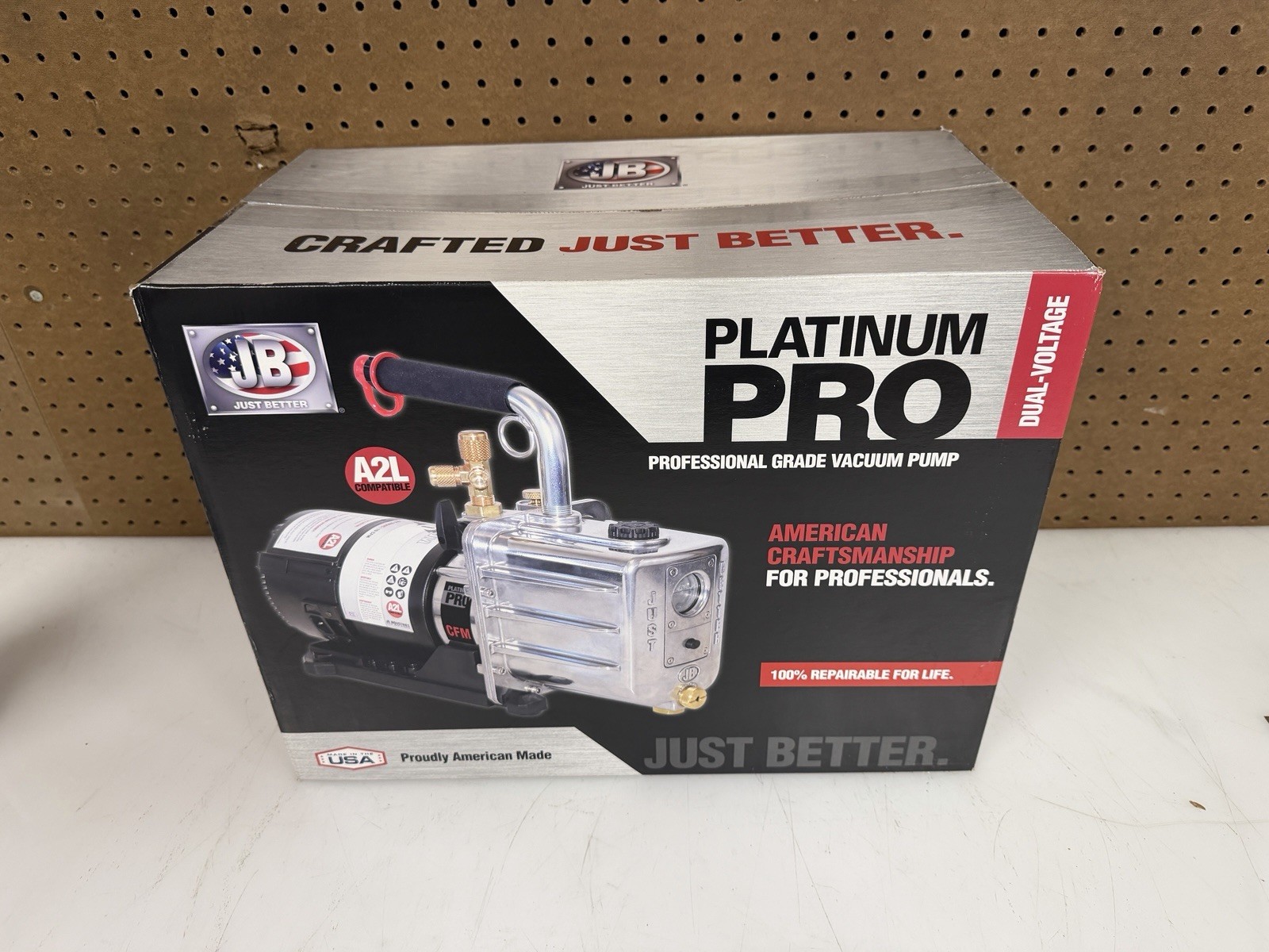JB Industries DV-240DC Vacuum Pump, 8.4 CFM 1/2 hp DC Motor Platinum Pro DC 8.4