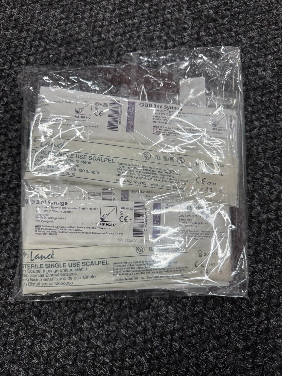 Bioteque Silicone Word/Bartholin Catheter w/ Sytinge and Scalpel Pack of 6 Sets