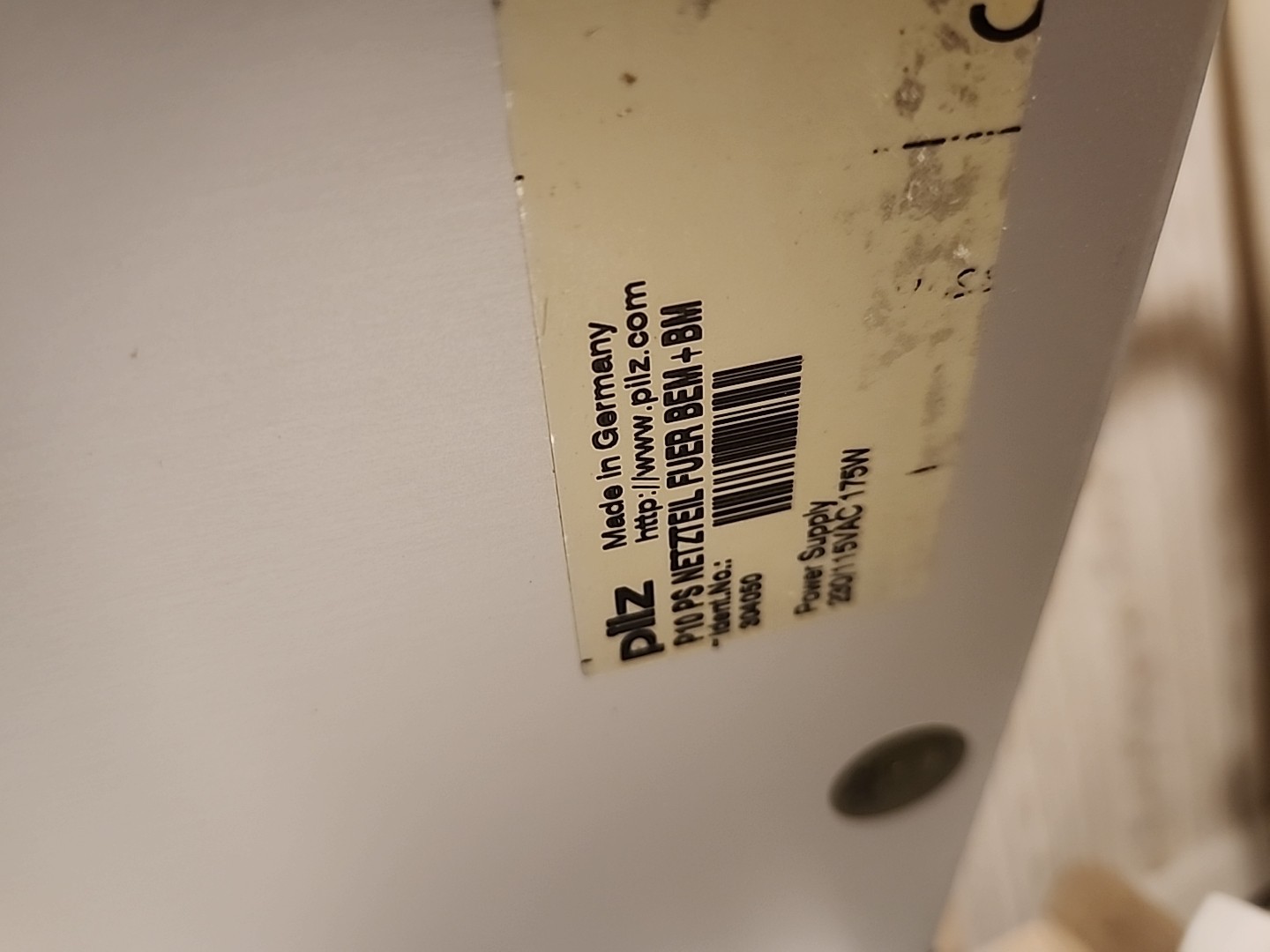 Pilz P10 PS NETZEIL FUER BEM+BM V 304050 Power Supply Module 115/230VAC 175.0W