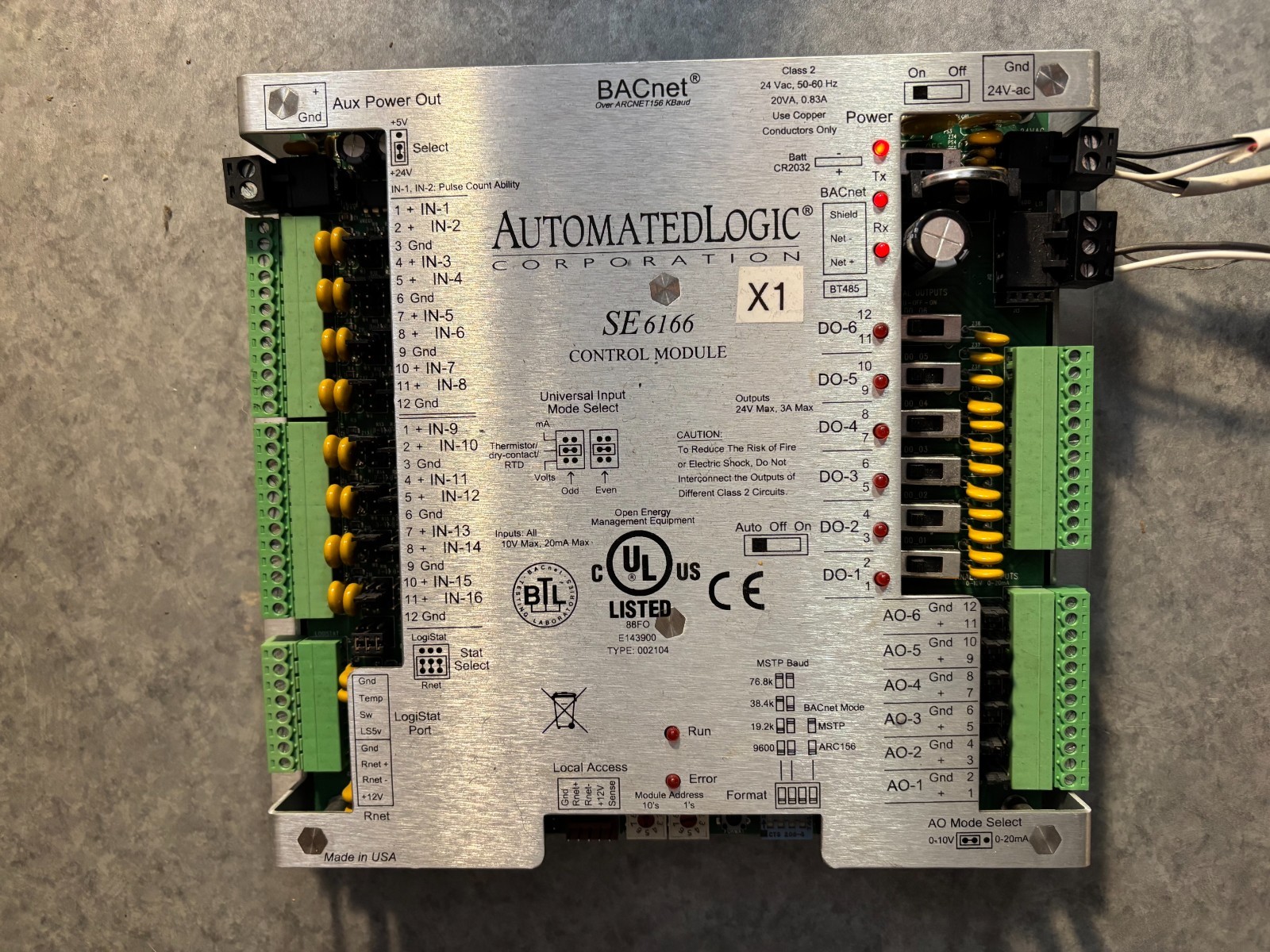 Automated Logic SE6166 BACnet Control Module – USED