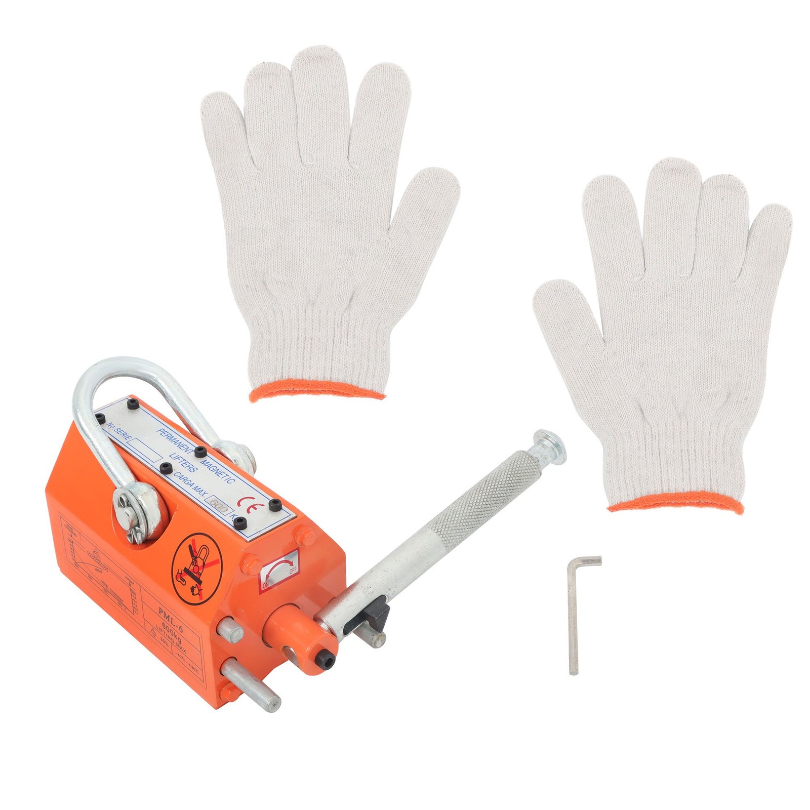 1320LBS 600kg Steel Magnetic Lifter Heavy Duty Crane Hoist, 2 Safety Factor