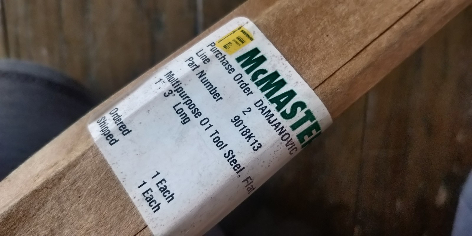 Precision Ground Flat Stock 30″ x 3/16″ x 1″ Precision Marshall PRESCO 0-1