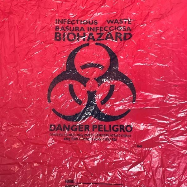 Uline Biohazard Trash Liner 10 Gallon 1.2 mil Total of 180 Bags