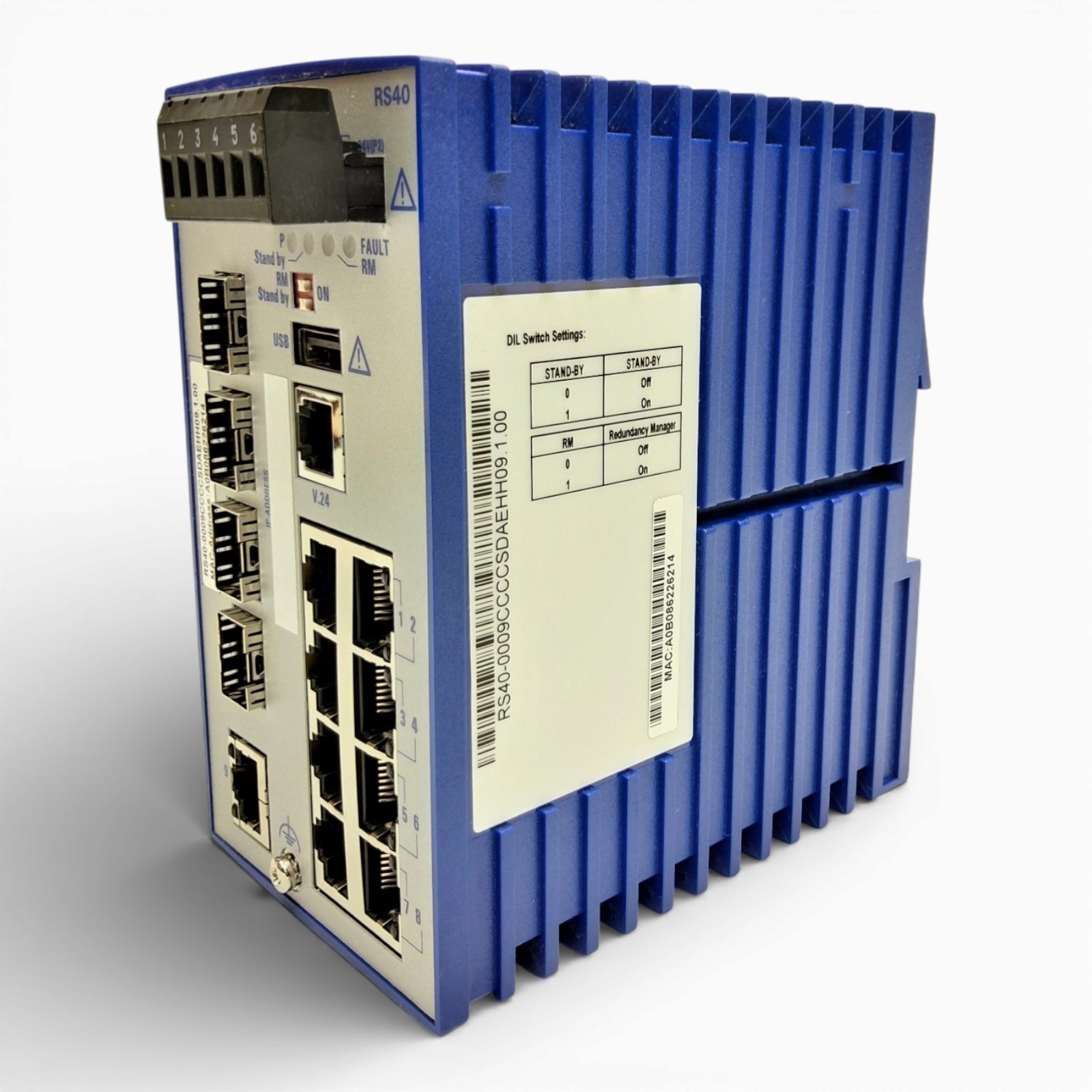 Hirschmann RS40 RS40-0009CCCCSDAE Industrial Ethernet Switch 943935001 DIN Rail