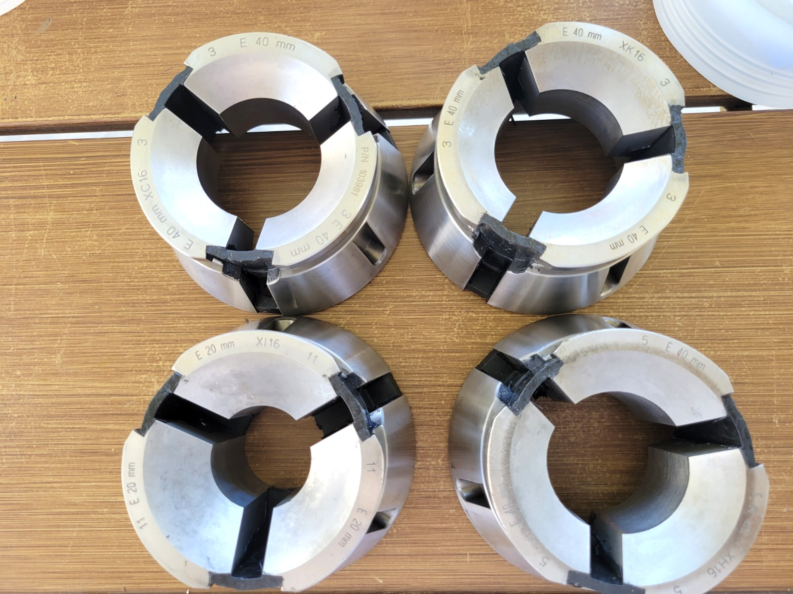 HARDINGE FLEXC 65 HEAD EMERGENCY CHANGE COLLETS (4) PCS.