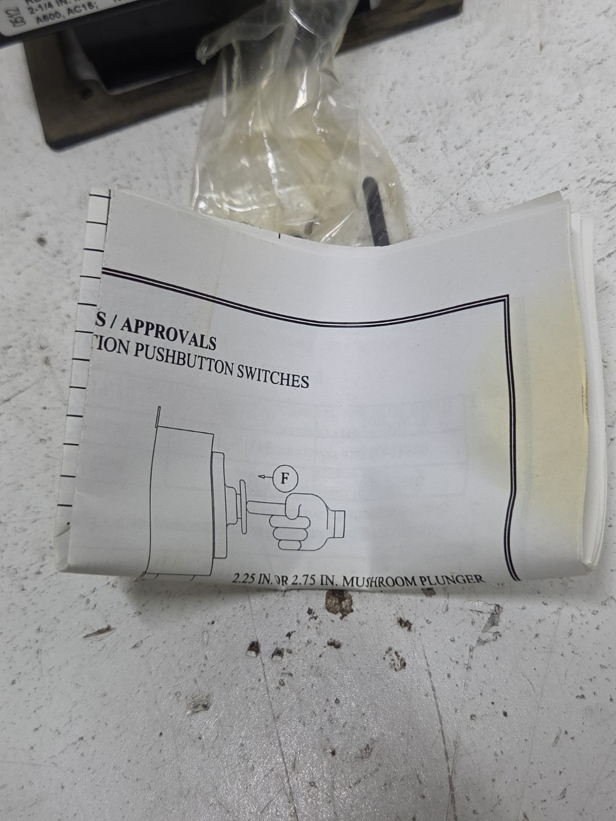 Rees Control Unit 02919-012, 2.25 inch Metal Mushroom Plunger **NOS**