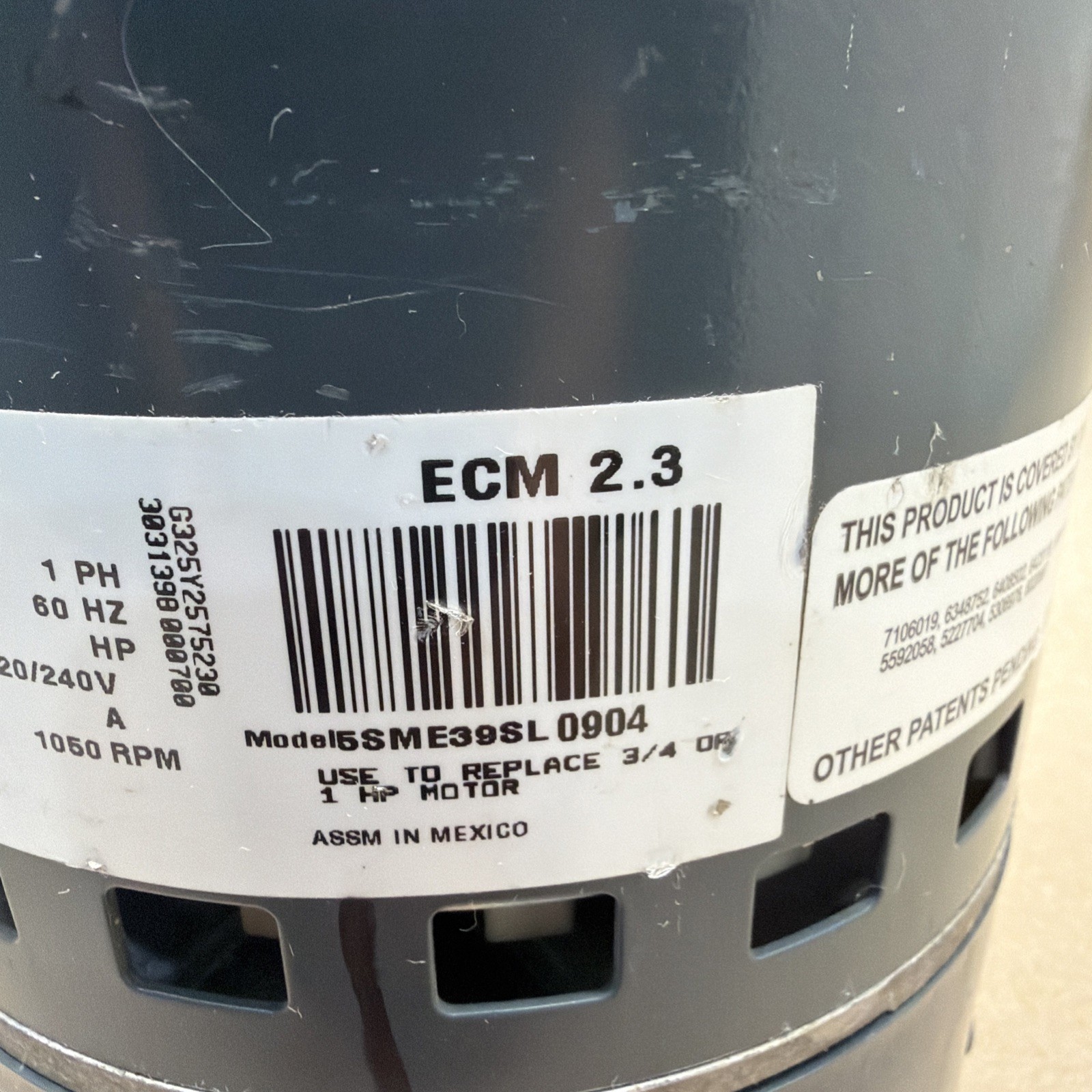 TESTED🔥GE ECM 2.3 CP02 MODULE Motor 115V 1HP CCW 5SME39SL0904 MOT09263