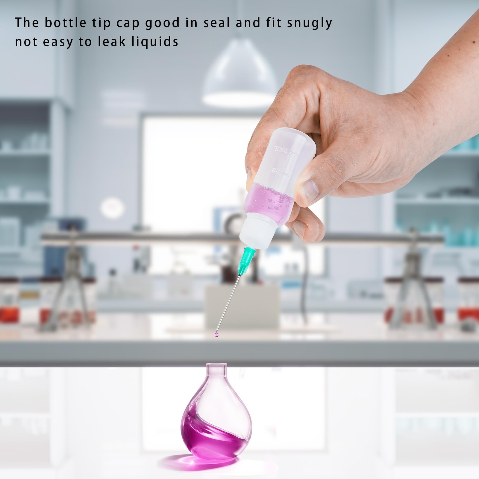 30cc Needle Glue Bottles, Precision Tip Squeeze 1 Ounces, transparent