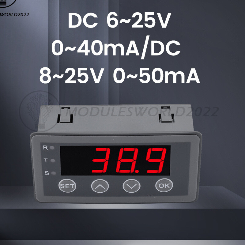 DC 6/8-25V 40/50mA 0.56″ 4-digit Tube Potentiometer Sensor Digital Display Meter