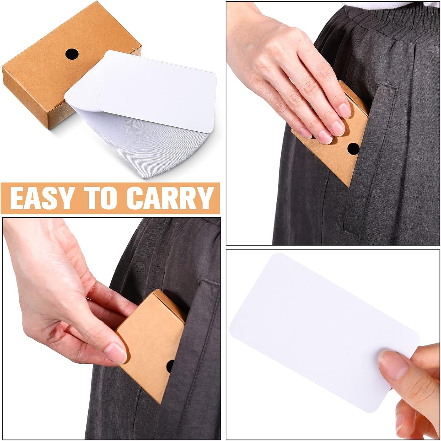 500 Pcs Blank Business Cards Cardstock 2 x 3.5 Blank White Business Cards S
