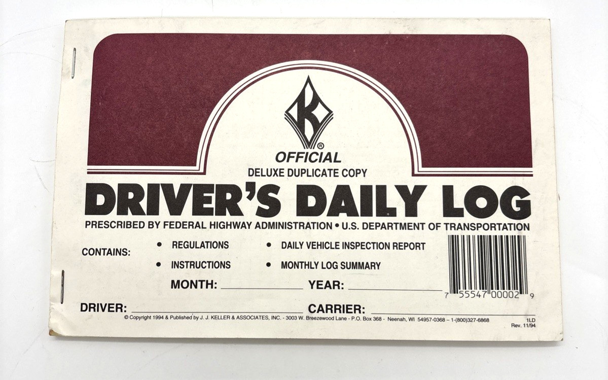 Gordon Trucking Sumner Washington Driver Daily Log Book-UN-USED-FAST SHIPPING