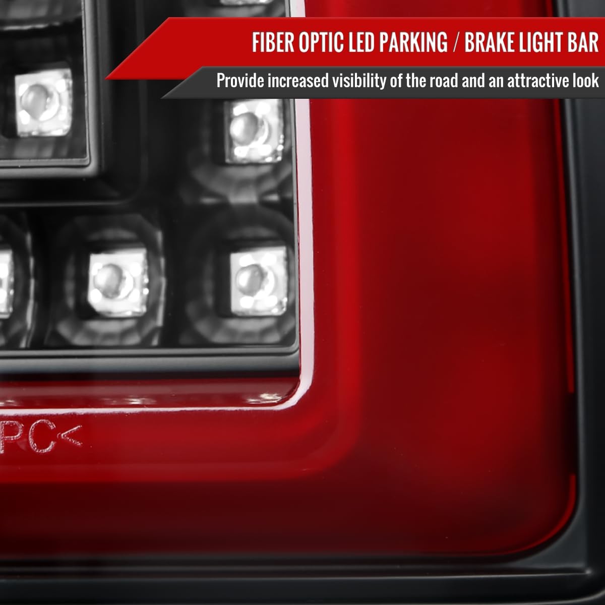 00-06 Chevy Suburban Tahoe for GMC Yukon Red LED Bar Tail Lights Brake Lamps 2PC