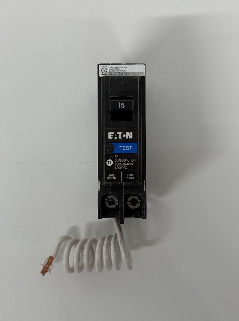 Eaton BRN115DF 15A Arc Fault & Ground Protect Circuit Breaker