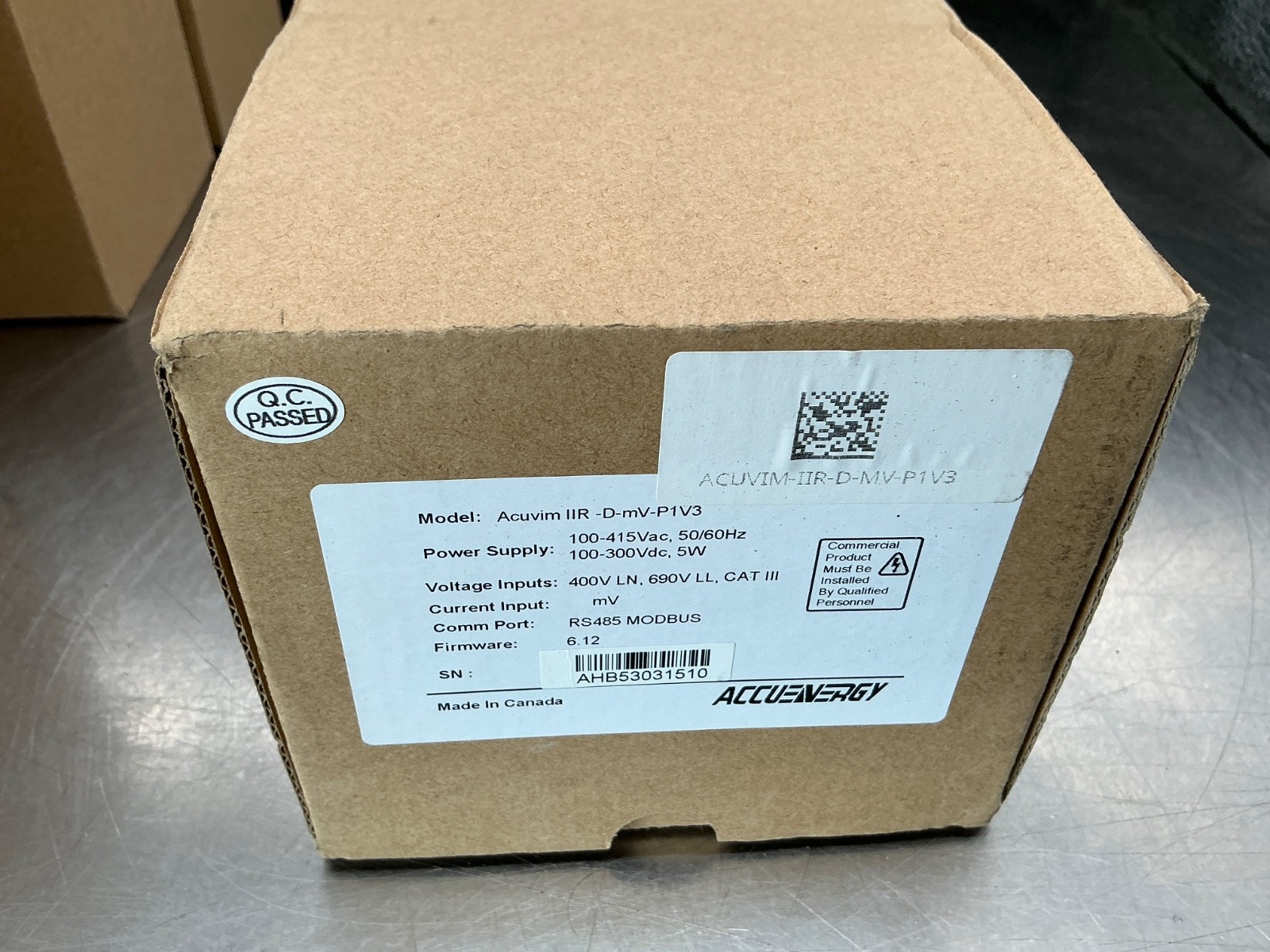 Accuenergy Acuvim IIR-D-mV-P1V3 Panel Mount Power Meter 16MB Data Logging