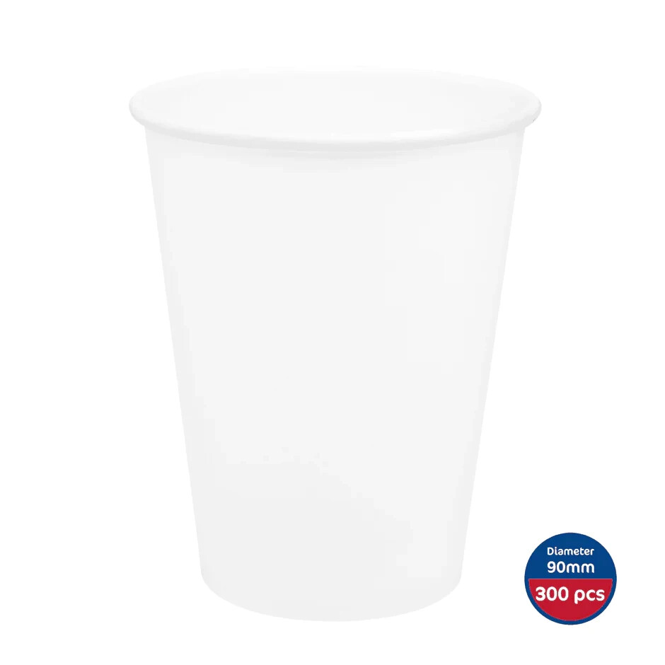 Karat 12oz Paper Hot Cups (90mm), White – 300 pcs, C-HC12W (300)
