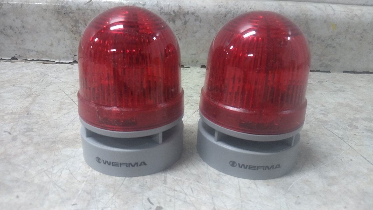 Werma Evosignal 46011075 2 Pk 24VAC/DC Red LED Beacon Light Combination