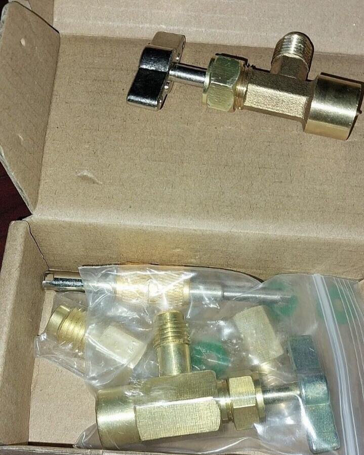 R134A Can Tap,Self-Sealing & Puncture Style AC Freon Tank Adapter Valve Core Rem