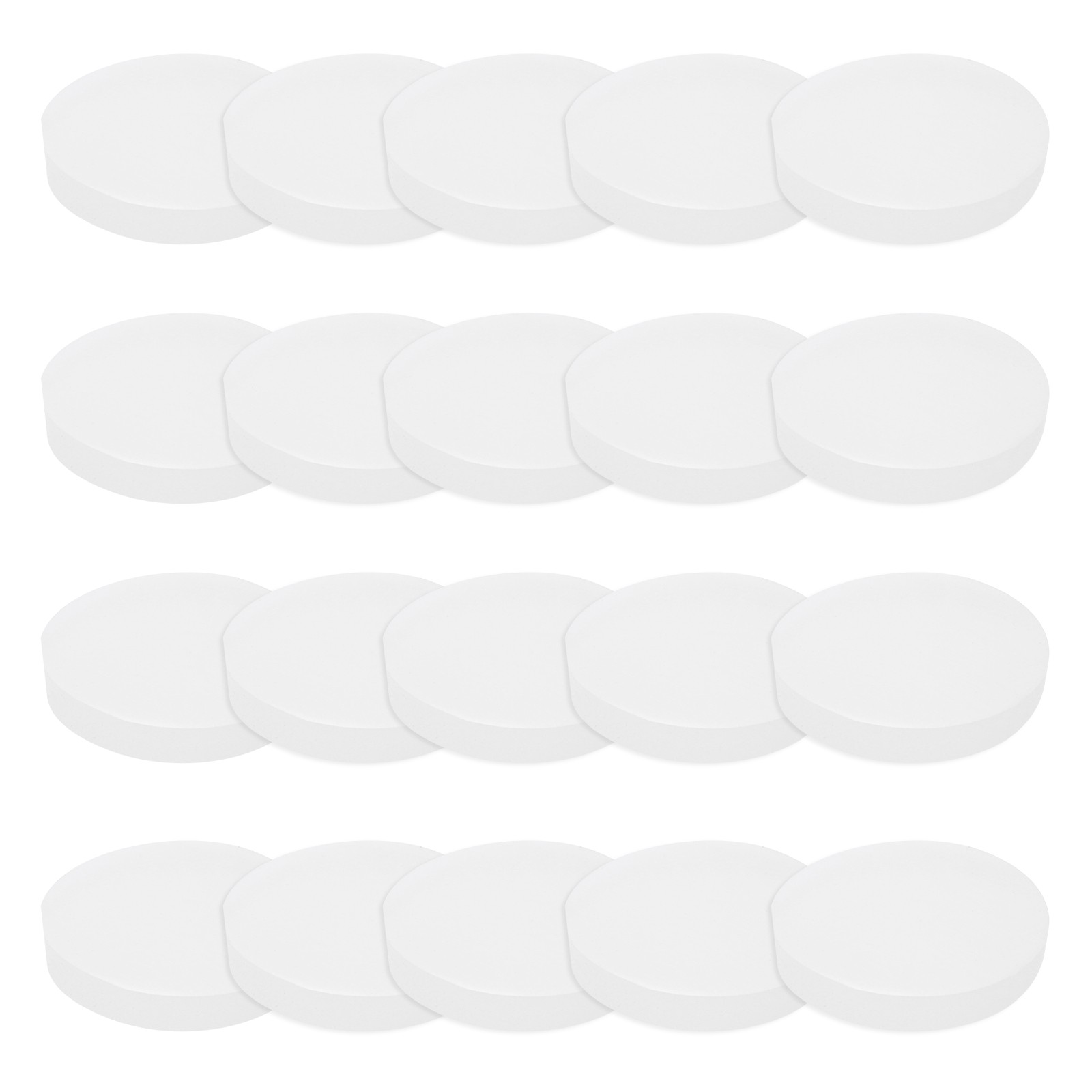 20 Pcs 20mm OD x 3mm Thick Solid Round Silicone Rubber Sheet, Translucent