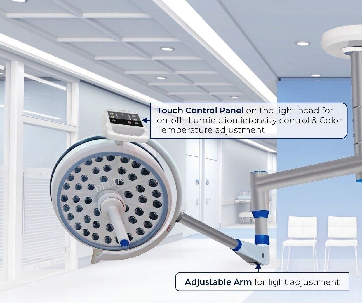 Surgical operation theater LED Light Single Arm OT Ceiling Examination OT Lamp