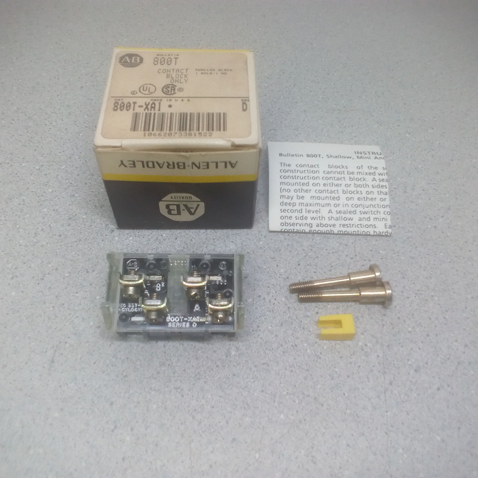 Allen Bradley 800T-XA1 Contact Block Only