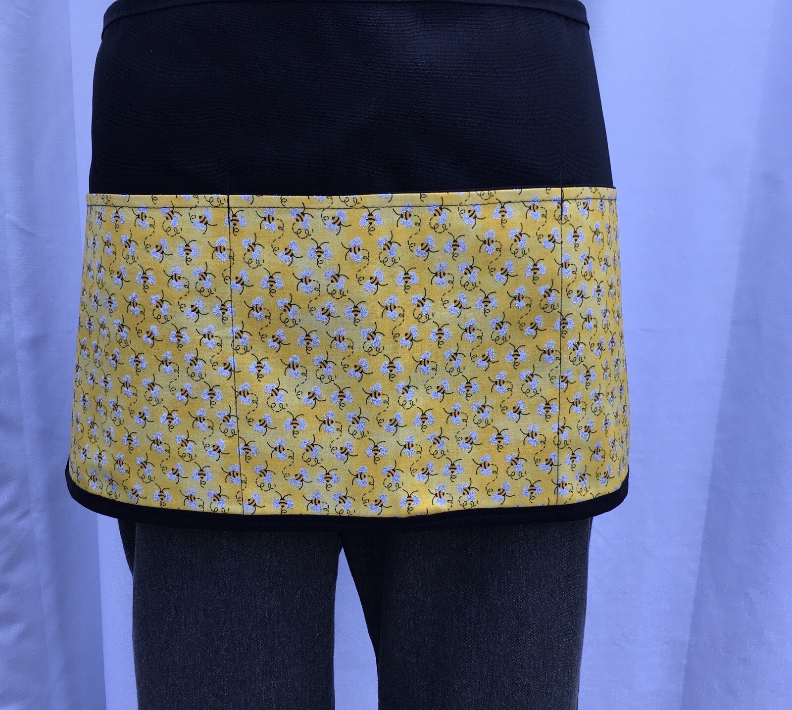 Glitter wing bumblebees, cute￼ 3 Pockets WAITRESS Waist APRON Restaurant Server