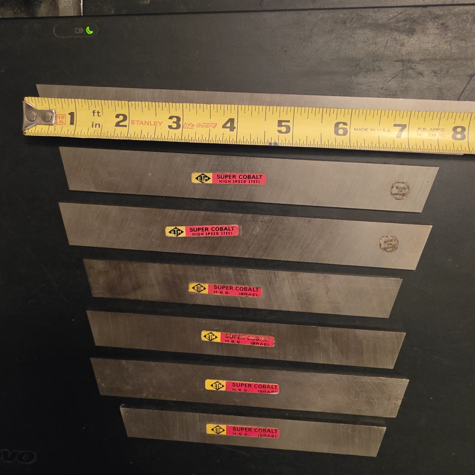 Misc. Lot of 7ea. ETM Israel Super Cobalt HSS Tool Bits