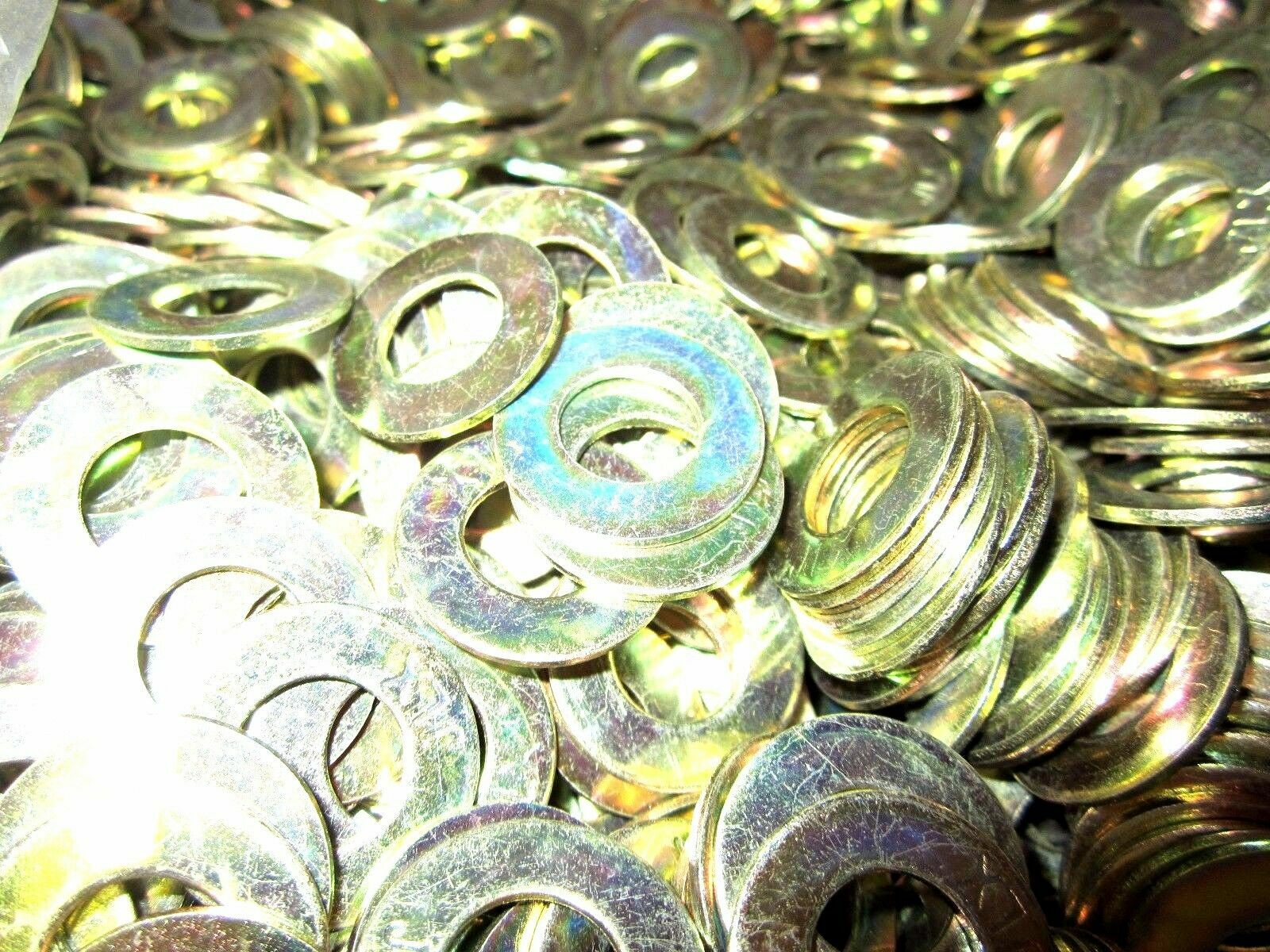 5/16 Grade 8 SAE Flat Washers Yellow Zinc 500 Pieces
